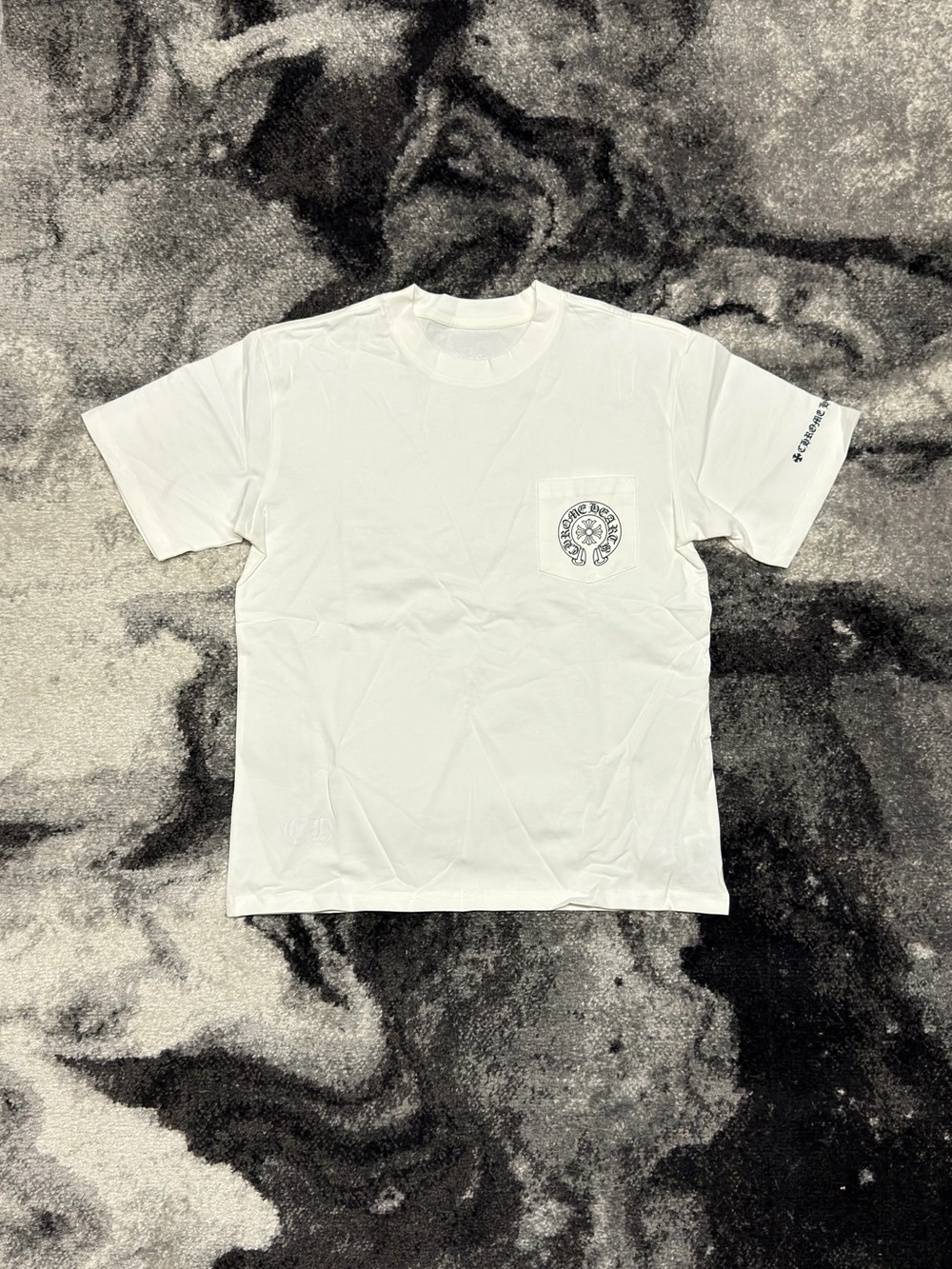 Chrome Hearts Horseshoe Cross White T-Shirt Men Size Medium or Large